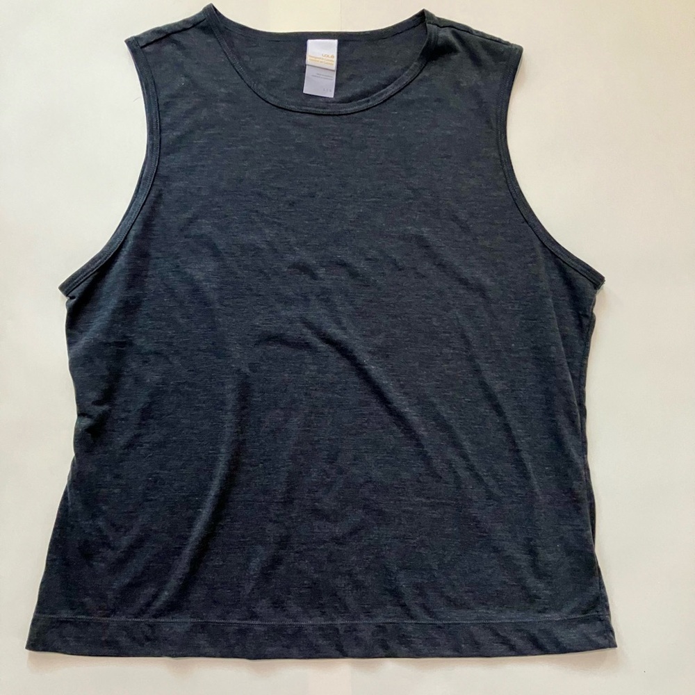 Lole Gray Sleeveless Muscle Tee Relaxed Fit